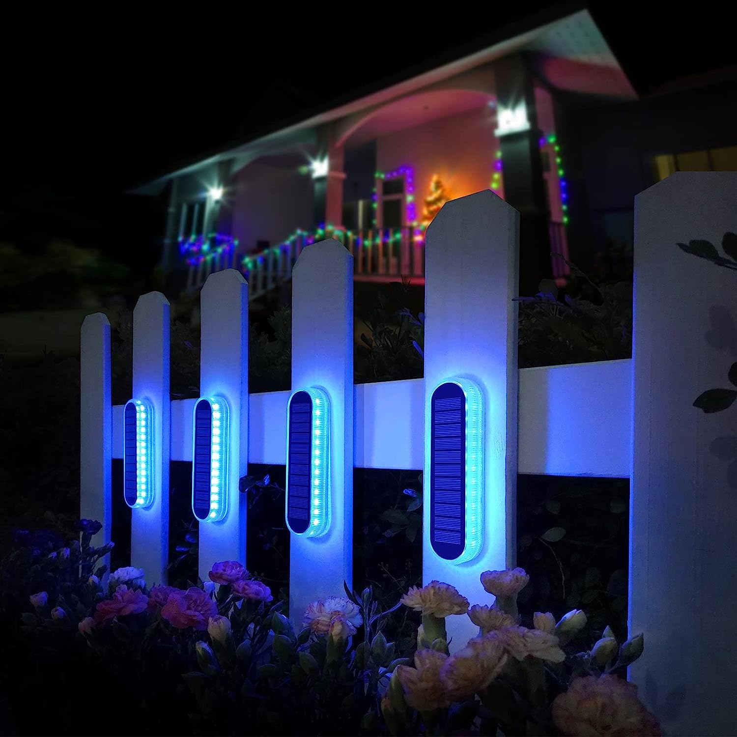 Outdoor Lighting On Stairs - 5년 수명 4개입 태양광 LED 데크