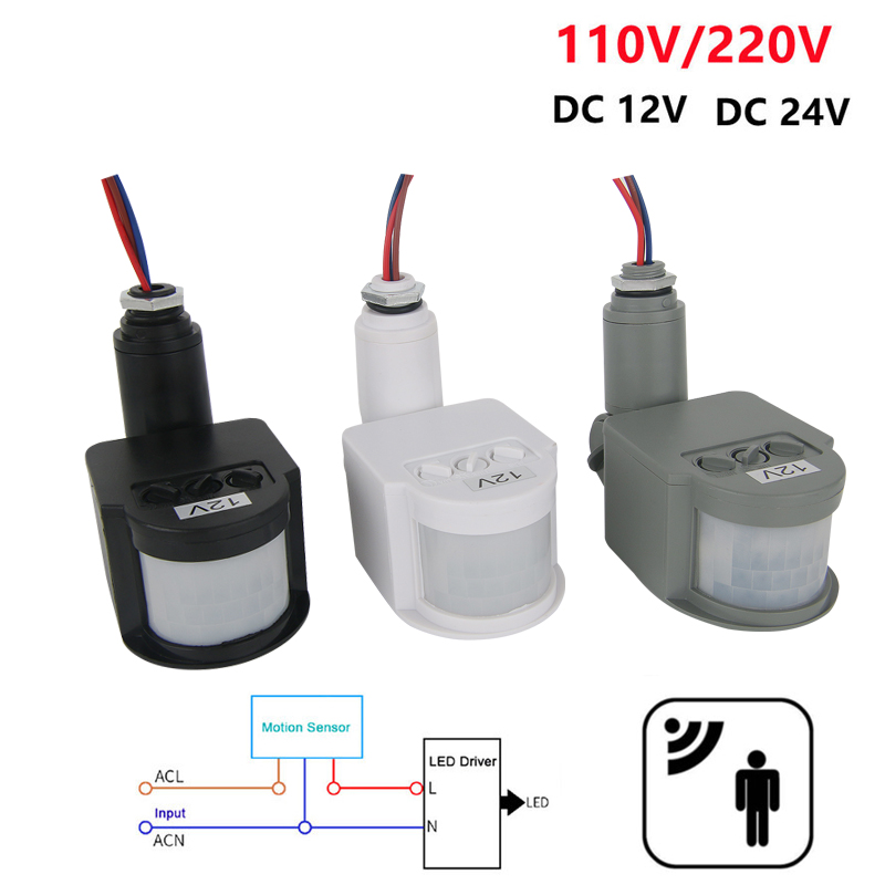 Outdoor Lighting With Outlet - 12V 모션 센서 220V/110V PIR 운동