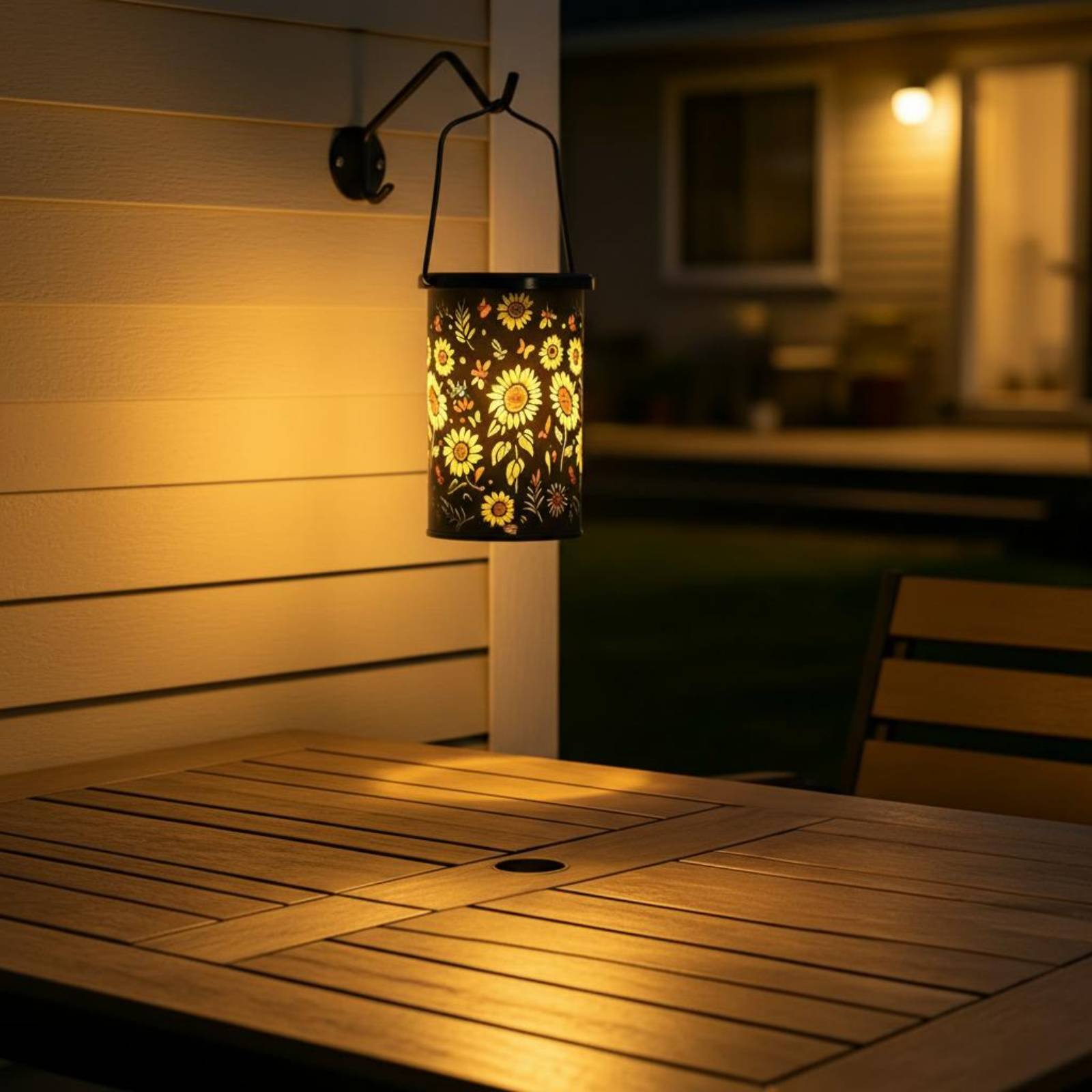 Outdoor Lighting Vintage - 꽃무늬 랜턴 빈티지 디자인 걸이형 태양광