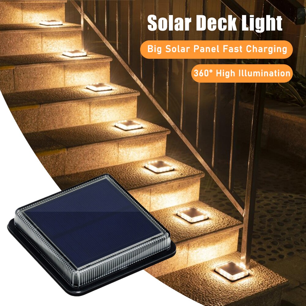 Outdoor Lighting On Stairs - 태양광 데크 조명, 야외 태양광 발전