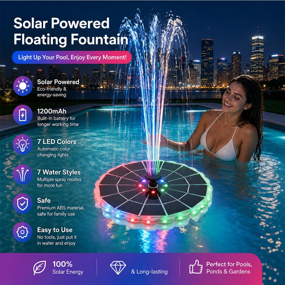 Bollard Light Garden - 3.5W 야외용 태양광 분수 펌프 키트