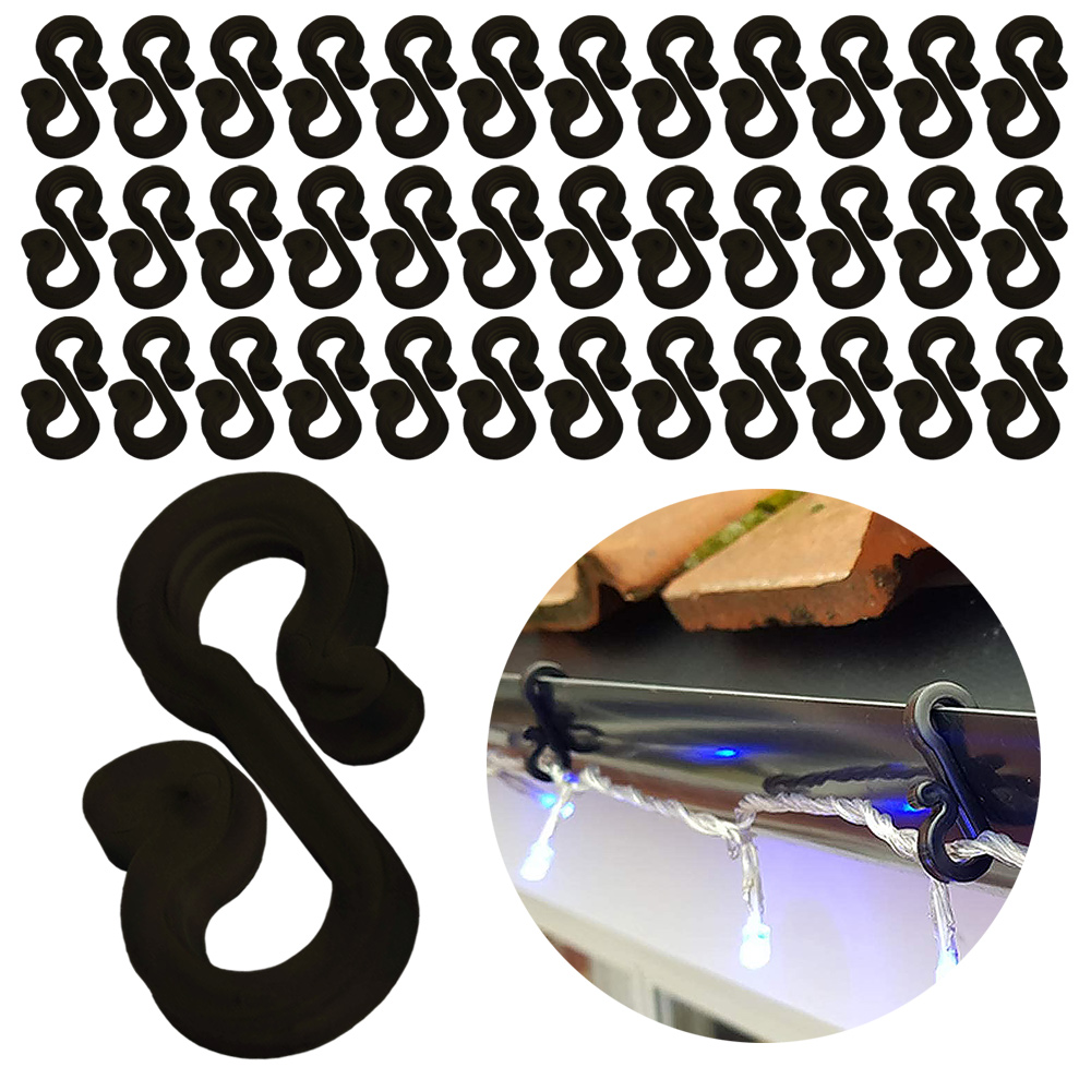 Outdoor Lighting Cable - 120Pcs 플라스틱 후크 거터 후크 행거