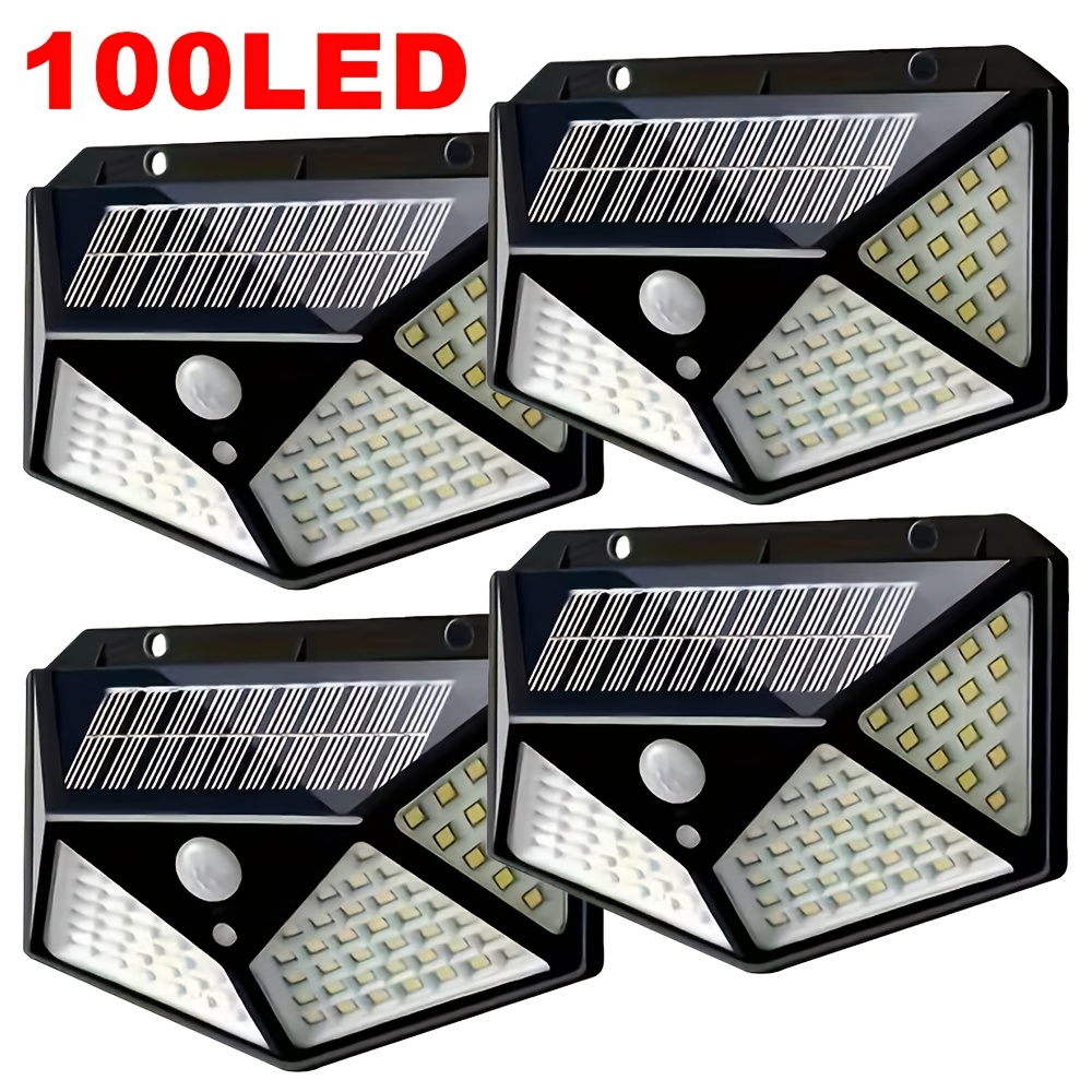 Bollard Light Garden - 100LED 야외 태양광 정원등, 모션 센서