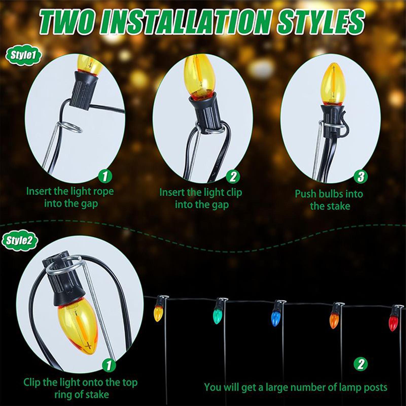 Outdoor Lighting In Ground - 크리스마스 조명 말뚝 12인치 잔디밭 야외