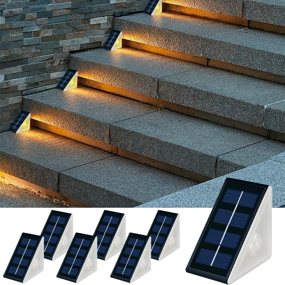 Outdoor Lighting On Stairs - IP67 방수 태양광 계단 조명 자동