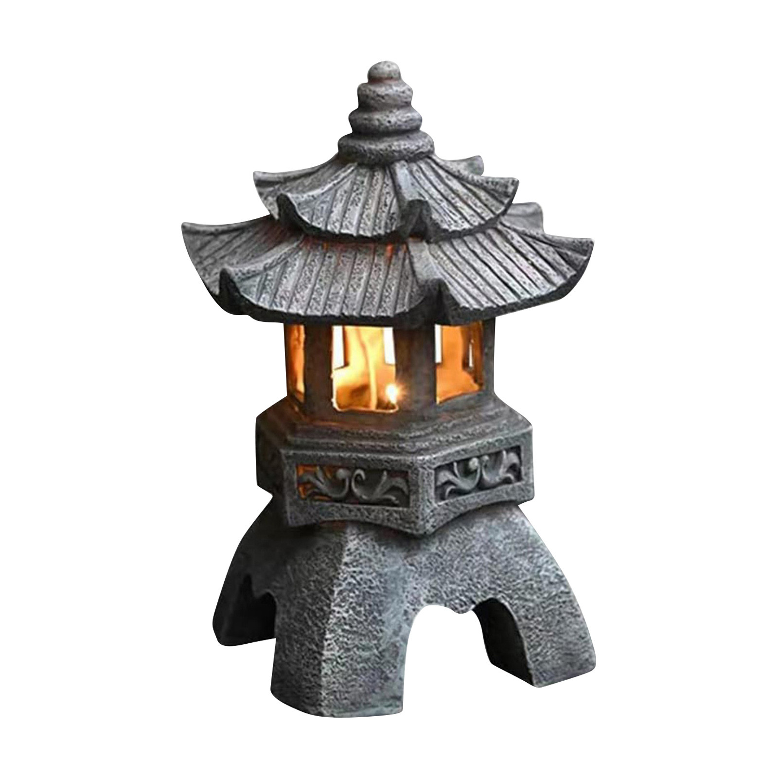 야외 태양열 발전 조각상 파고다 동상, 일본 정원 장식 - Outdoor Lighting Architectural 리뷰 및 가격