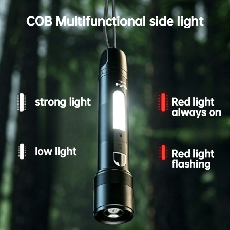 다기능 LED 손전등 줌 가능 COB 사이드 라이트 충 - Outdoor Lighting For Camping 리뷰 및 가격