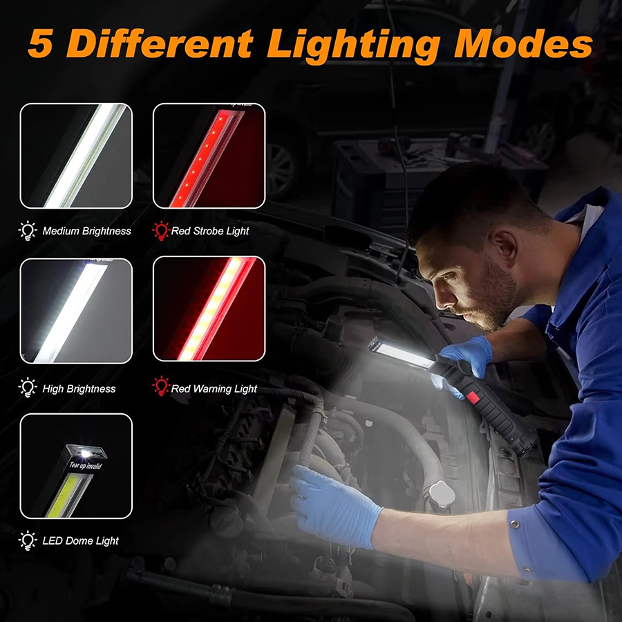 마그네틱 후크가있는 휴대용 LED 손전등 야외 수리 작 - Outdoor Lighting For Camping 리뷰 및 가격