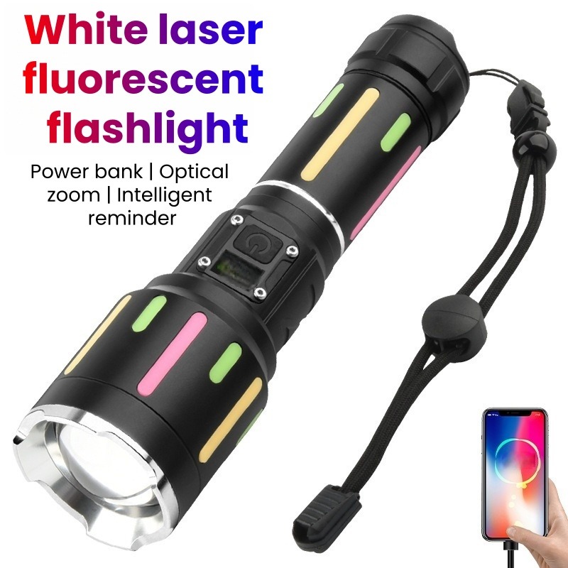 고출력 백색광 형광 손전등 충전식 줌 가능 장거리 토치 - Outdoor Lighting For Camping 리뷰 및 가격