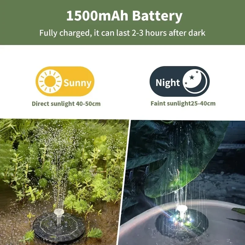 LED 조명 태양열 분수 조명, 회전 분수, 워터 펌프 - Bollard Light Garden 리뷰 및 가격