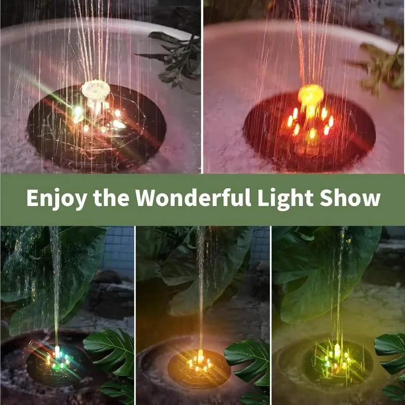 LED 조명 태양열 분수 조명, 회전 분수, 워터 펌프 - Bollard Light Garden 리뷰 및 가격