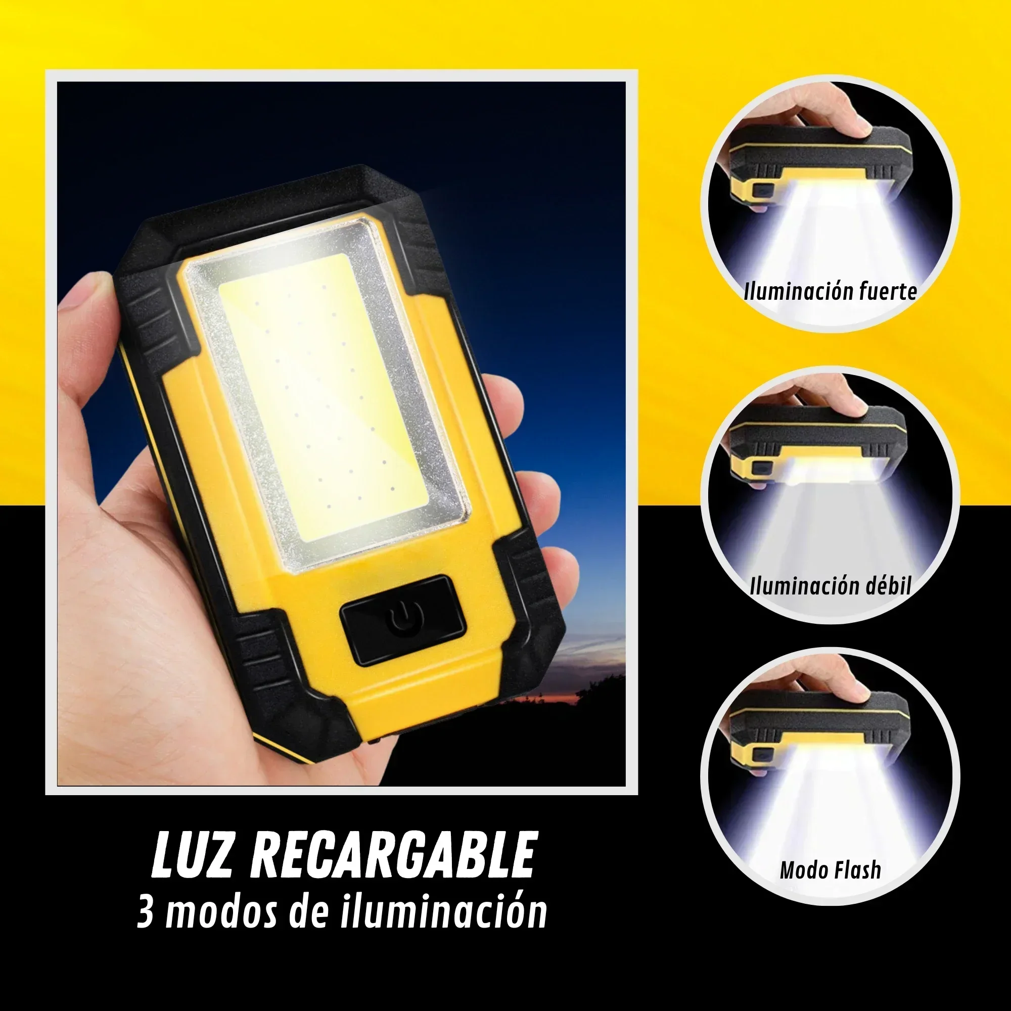 충전식 4000mAh 작업등, 초강력 COB 플래시라이 - Outdoor Lighting For Camping 리뷰 및 가격