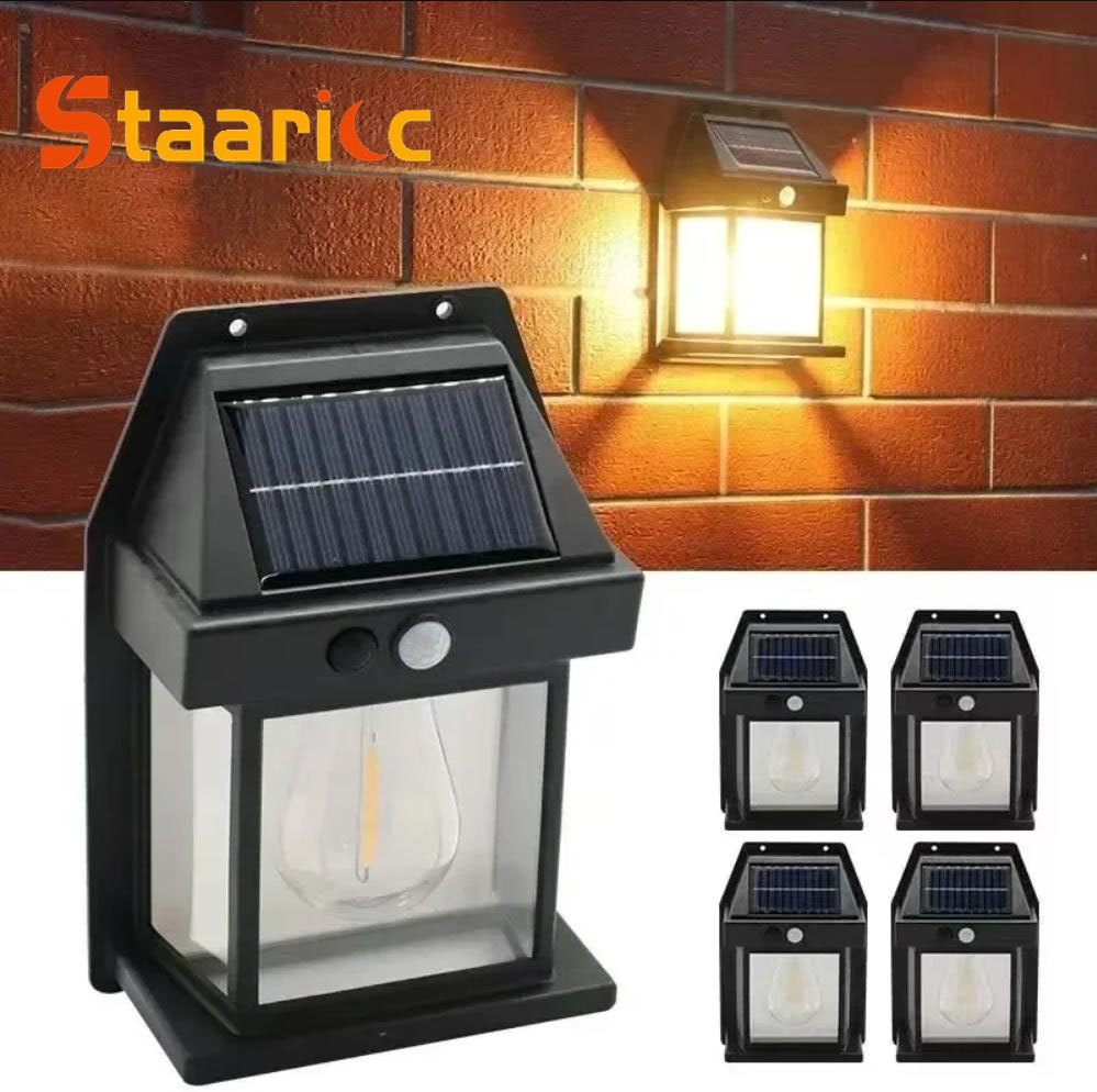 야외 태양광 텅스텐 벽등, 모션 센서 내장, IP65  - Outdoor Lighting With Outlet 리뷰 및 가격