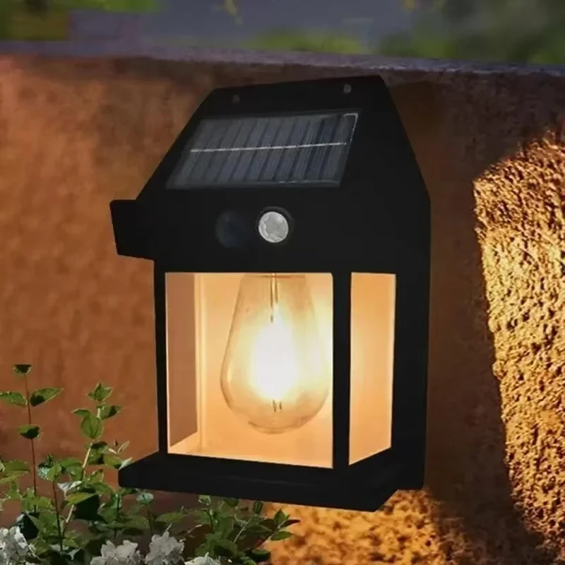 야외 태양광 텅스텐 벽등, 모션 센서 내장, IP65  - Outdoor Lighting With Outlet 리뷰 및 가격