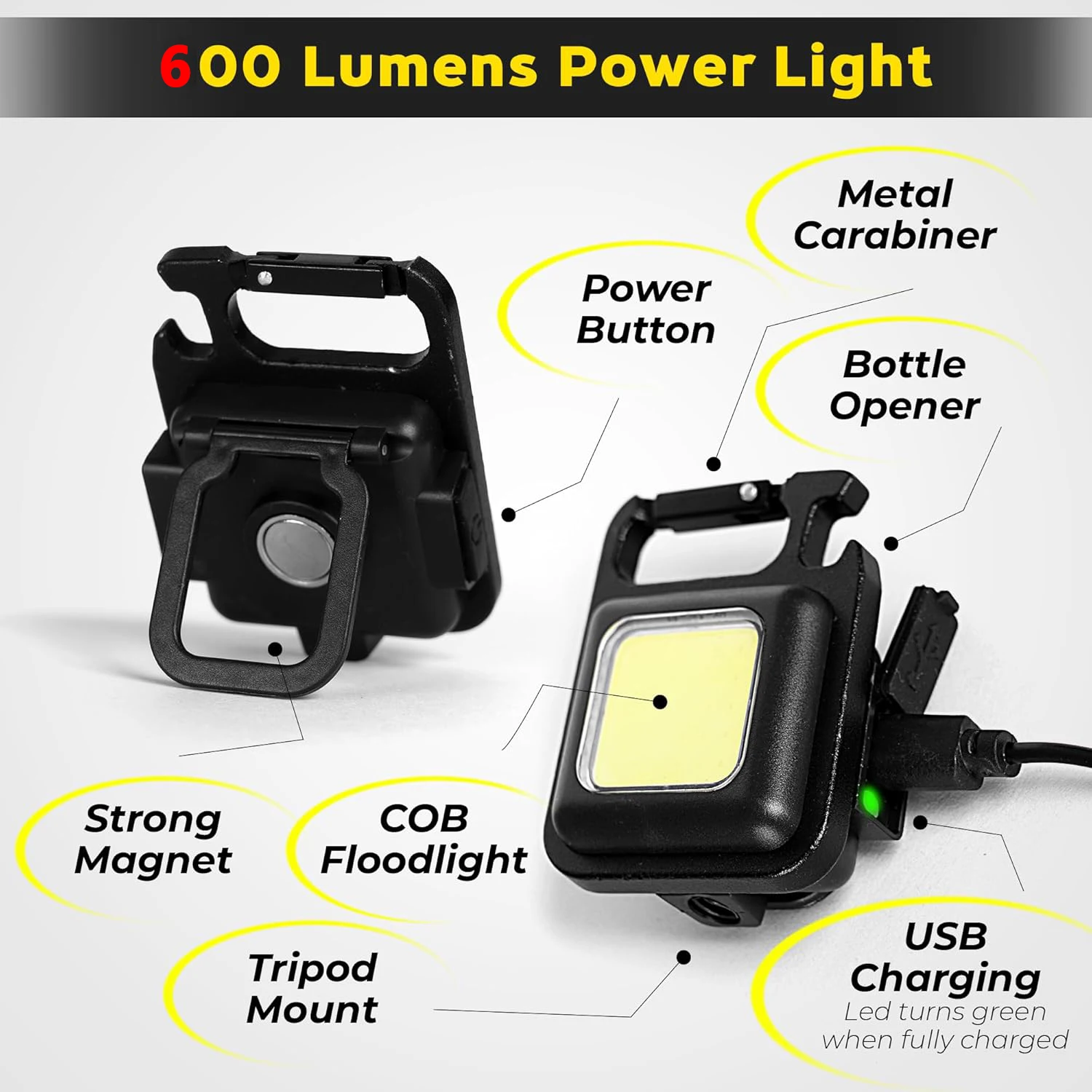 휴대용 키체인 라이트 미니 다기능 캠핑 손전등 USB  - Outdoor Lighting For Camping 리뷰 및 가격