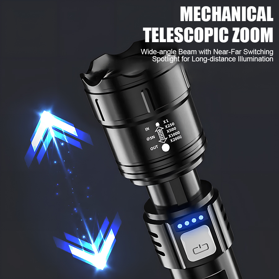 고출력 P50 LED 손전등 USB 충전식 줌 핸드헬드 - Outdoor Lighting For Camping 리뷰 및 가격