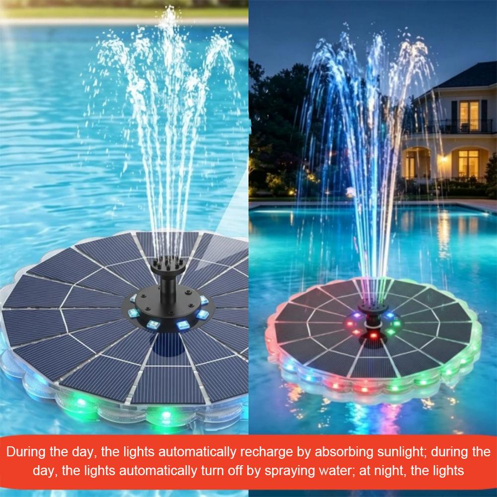 3.5W 야외용 태양광 분수 펌프 키트 7개 노즐 7색 - Bollard Light Garden 리뷰 및 가격