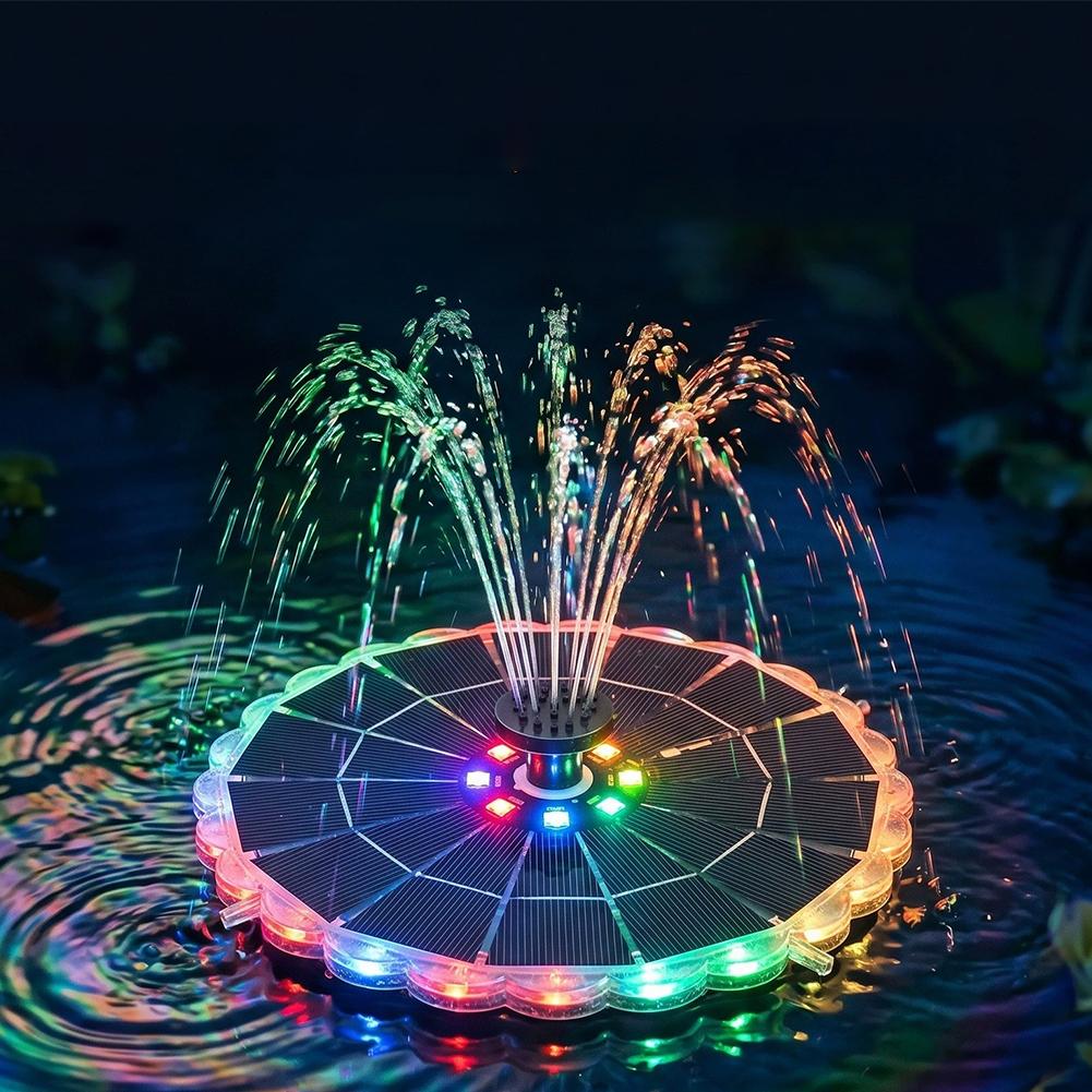 3.5W 야외용 태양광 분수 펌프 키트 7개 노즐 7색 - Bollard Light Garden 리뷰 및 가격