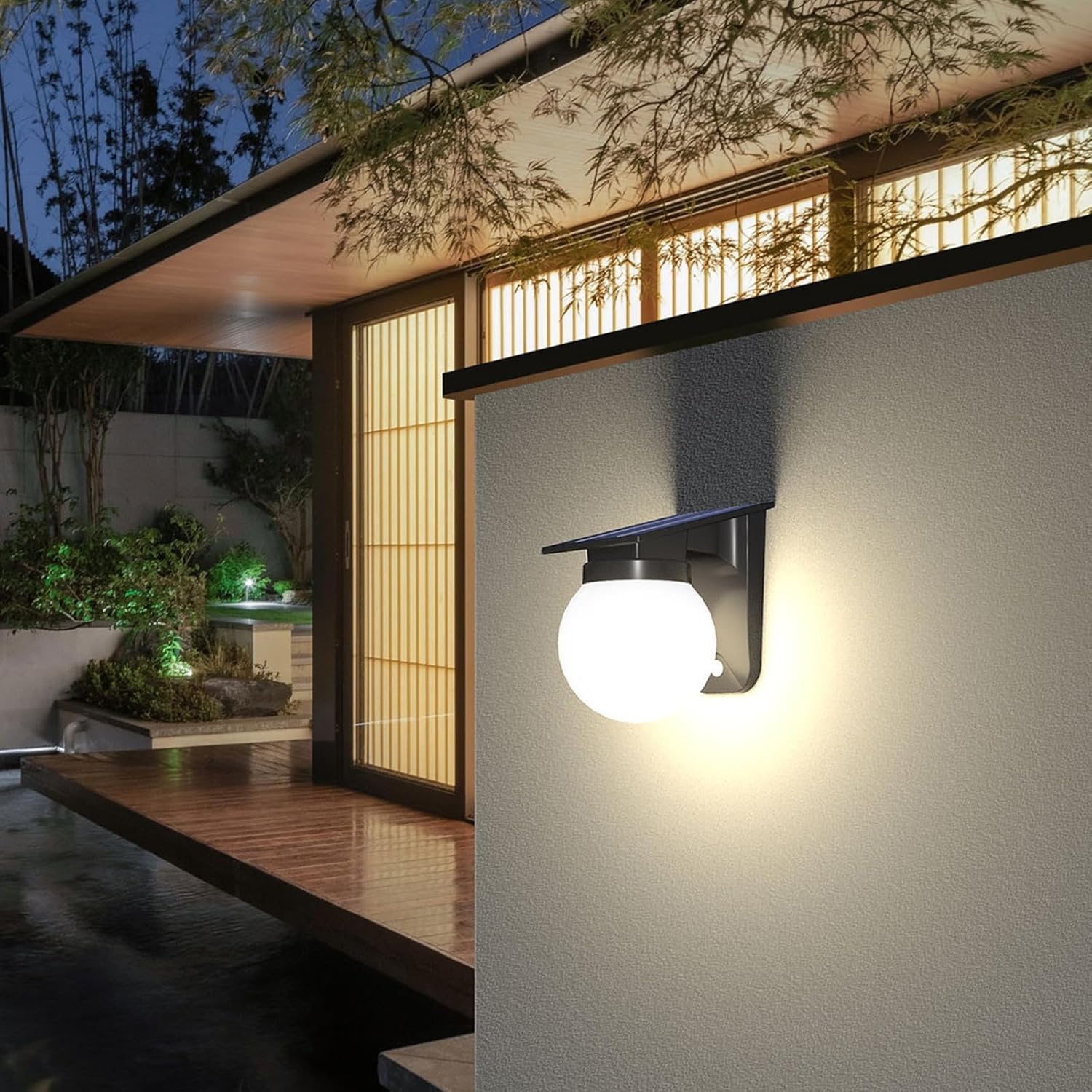 태양광 구형 벽등 실외용 IP65 방수 원형 볼 정원등 - Outdoor Lighting With Outlet 리뷰 및 가격