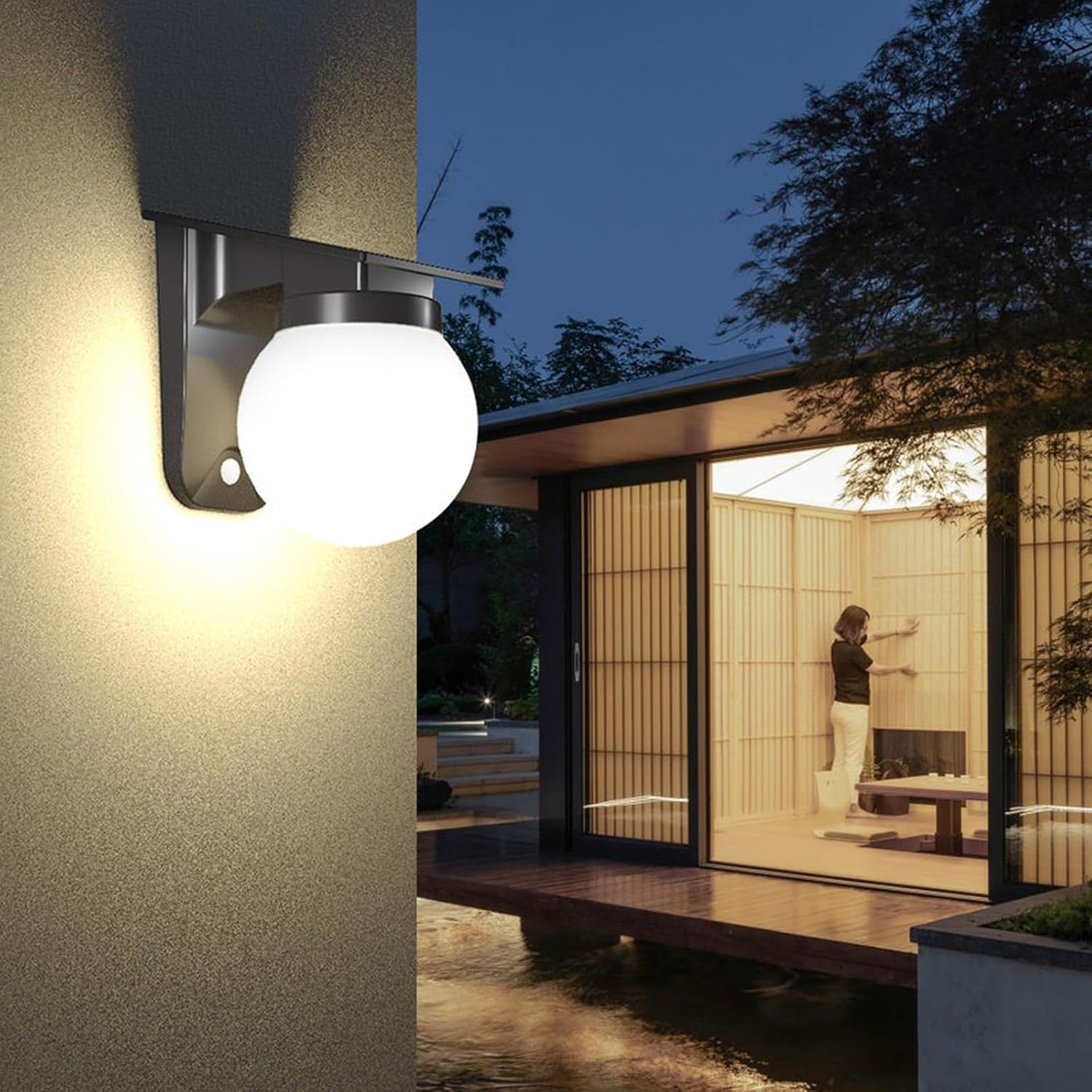 태양광 구형 벽등 실외용 IP65 방수 원형 볼 정원등 - Outdoor Lighting With Outlet 리뷰 및 가격