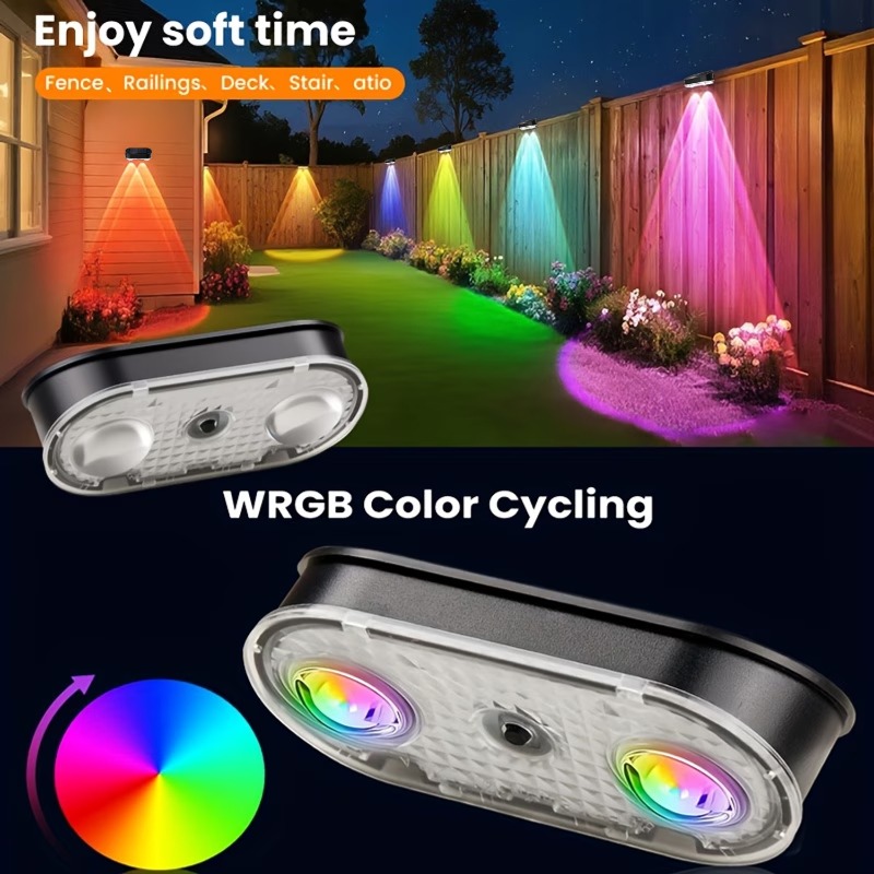 RGB 태양광 울타리 조명 IP44, 8가지 색상 11 - Outdoor Lighting With Outlet 리뷰 및 가격