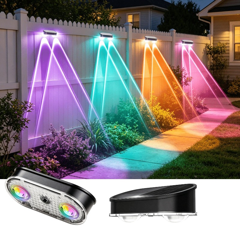 RGB 태양광 울타리 조명 IP44, 8가지 색상 11 - Outdoor Lighting With Outlet 리뷰 및 가격