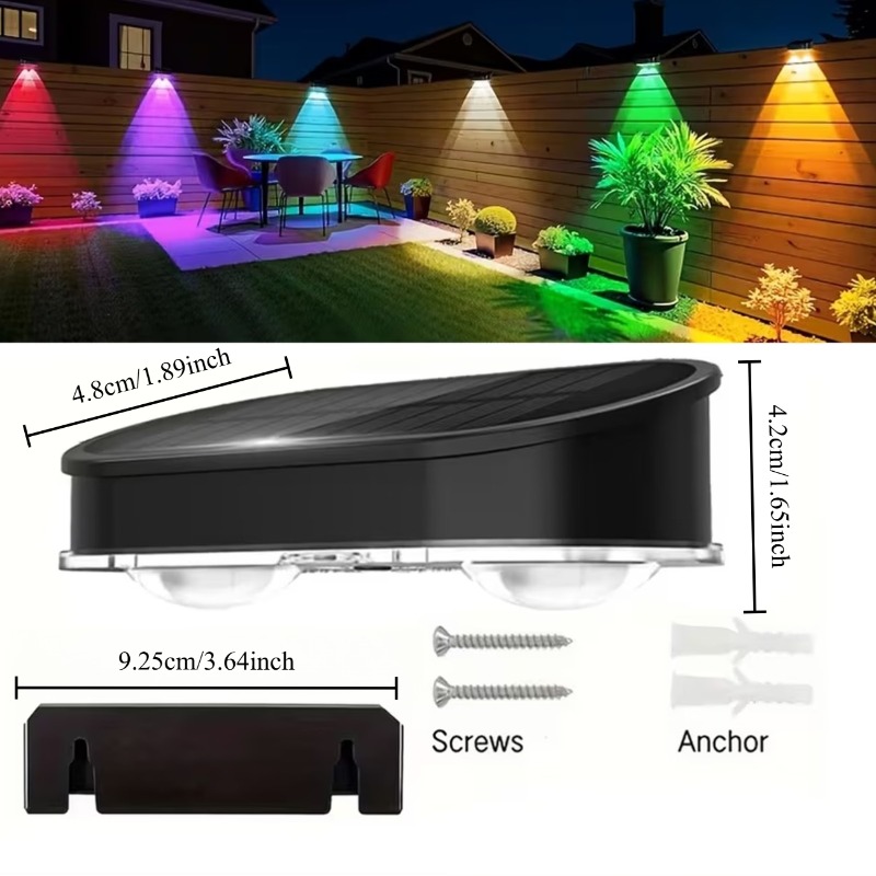 RGB 태양광 울타리 조명 IP44, 8가지 색상 11 - Outdoor Lighting With Outlet 리뷰 및 가격