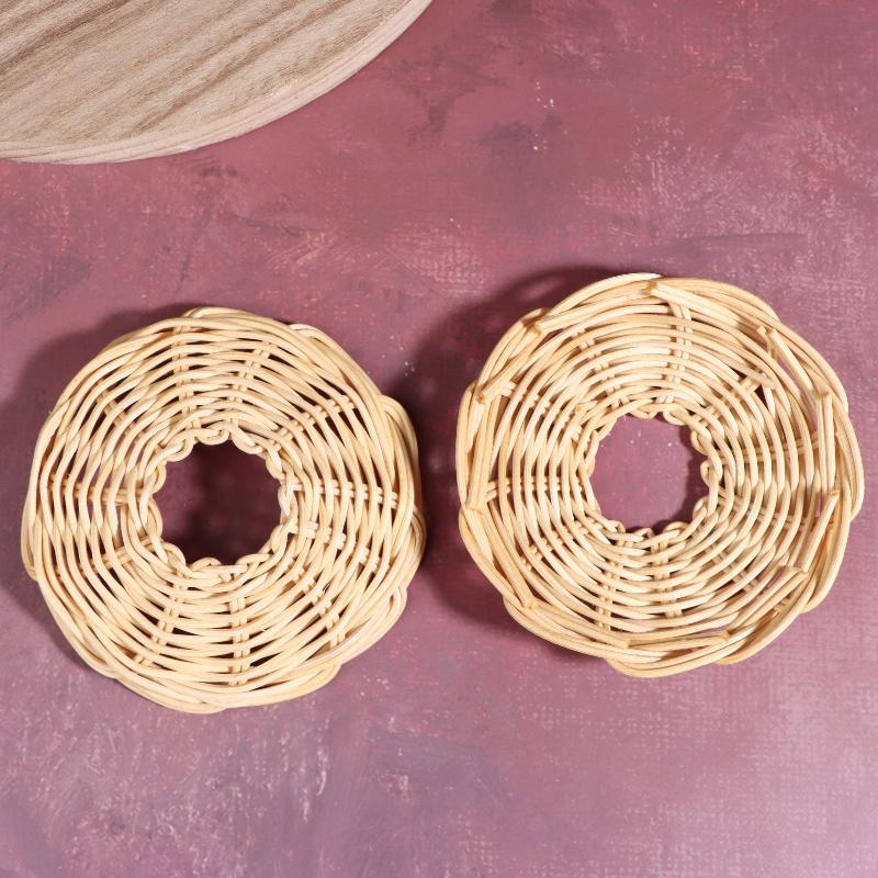2Pcs 손으로 짠 등나무 갓 빈티지 샹들리에 교수형  - Outdoor Lighting Chandelier 리뷰 및 가격