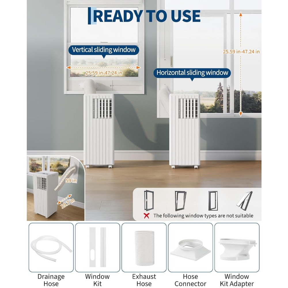 가비 3-in-1 휴대용 에어컨 8000BTU 전기 L - Outdoor Lighting Timer 리뷰 및 가격