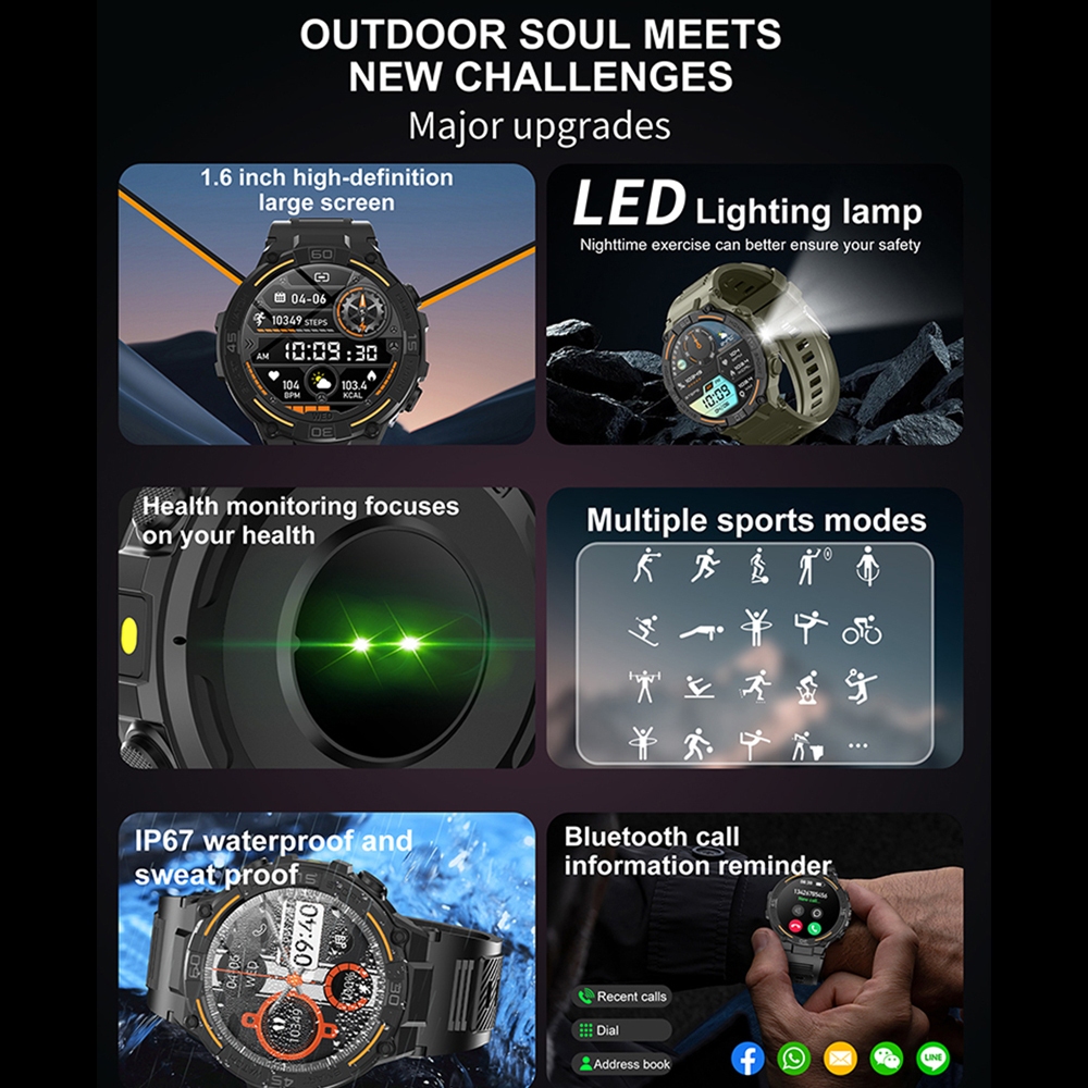 야외용 군사용 러기드 스마트워치 남성용 GPS 스포츠  - Outdoor Lighting Smart Controller 리뷰 및 가격