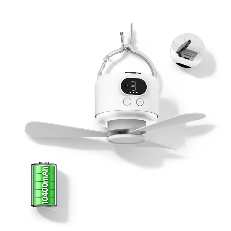 10400Mah 충전식 휴대용 천장 선풍기, 3가지 풍 - Outdoor Lighting Timer 리뷰 및 가격