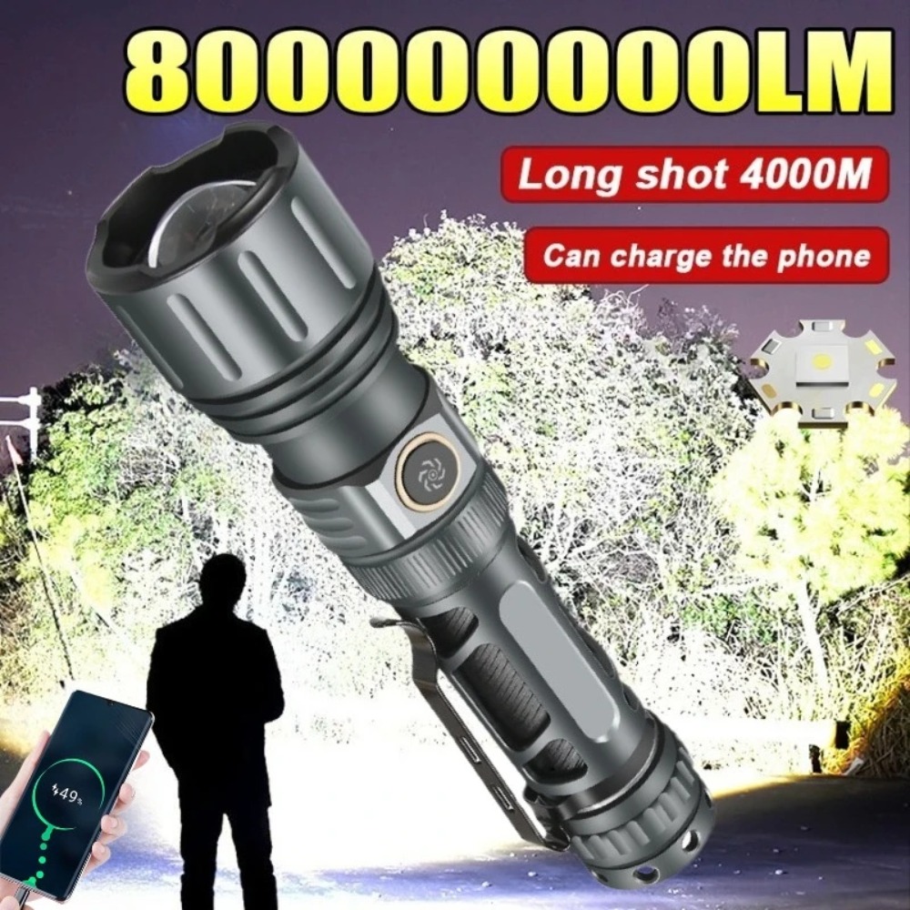 슈퍼 밝은 손전등 휴대용 충전식 LED 램프 전술 캠핑 - Outdoor Lighting For Camping 리뷰 및 가격