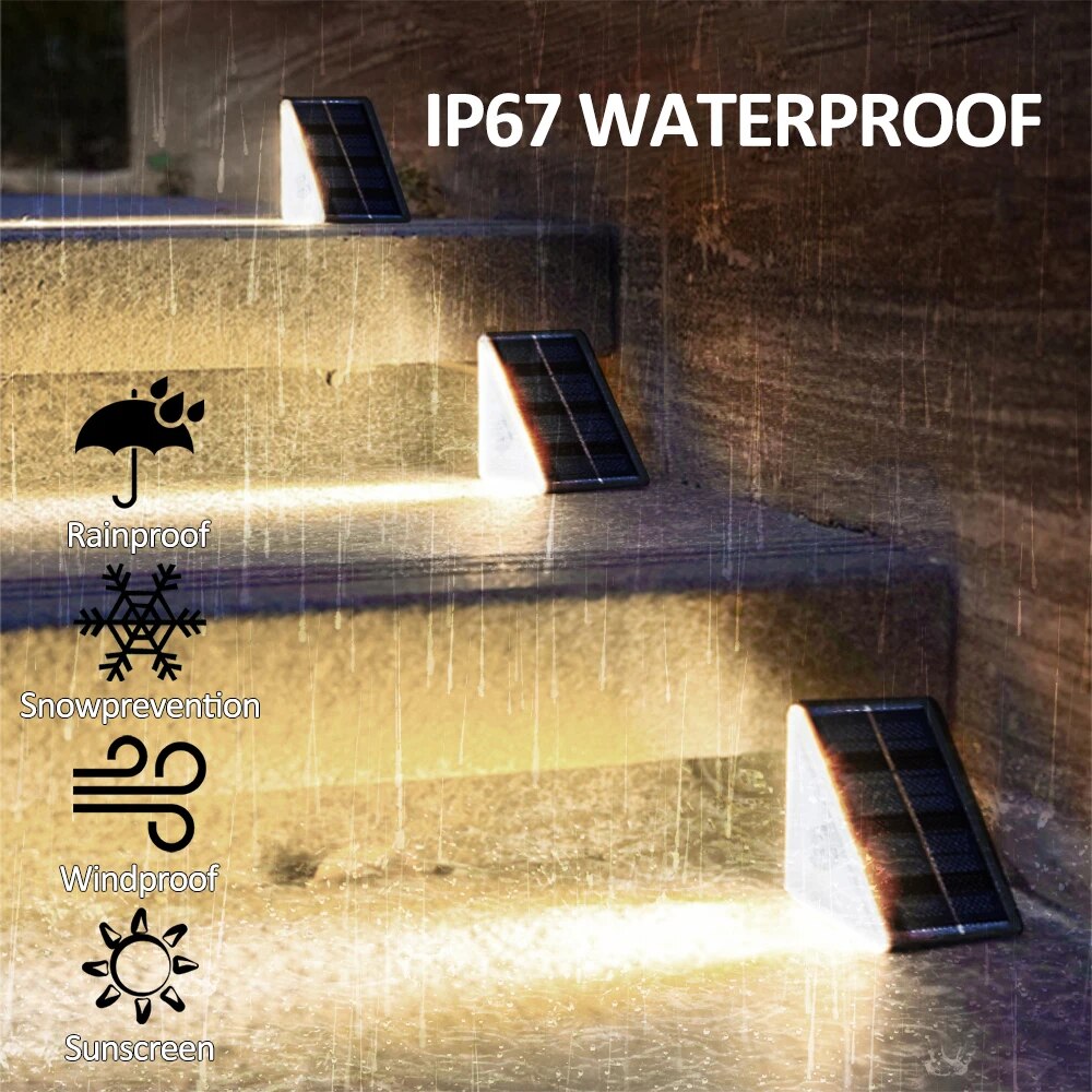 IP67 방수 태양광 계단 조명 자동 점등 웜 화이트  - Outdoor Lighting On Stairs 리뷰 및 가격