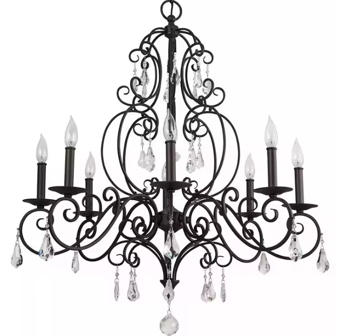 질라이트닝 우아한 펜던트 조명 레트로 블랙 메탈 야외  - Outdoor Lighting Chandelier 리뷰 및 가격